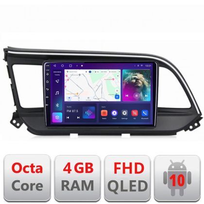 Navigatie HHyundai Elantra 2018- B-1581 Android Ecran QLED octa core 4+64 carplay android auto KIT-1581+EDT-E309V3