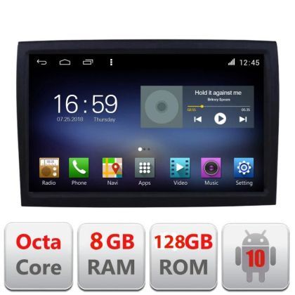 Navigatie Fiat ducato 2006- F-ducato Octa Core cu Android Radio Bluetooth Internet GPS WIFI DSP 8+128GB 4G v2