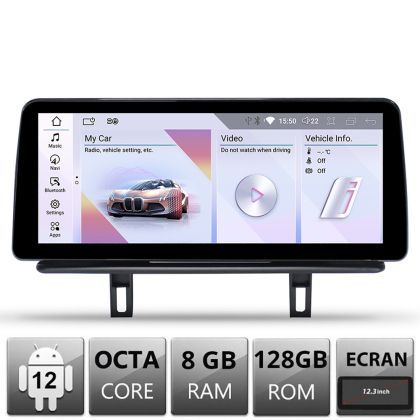 Navigatie dedicata Edotec BMW Seria 1 E87 2003-2008 masini fara ecran de fabrica Android ecran 12.3" 8+128 4G BT