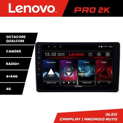 Navigatie Audi A4 B6 Quad Core Lenovo Kit-050 8 core QLED 2K 4+64 360 Android Waze USB Navigatie Internet Youtube Radio