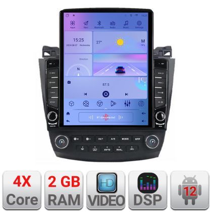 Navigatie Honda Accord 2004-2008 K-accord ecran tip TESLA 9.7" cu Android Radio Bluetooth Internet GPS WIFI 2+32 DSP Q