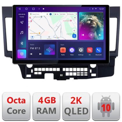 Navigatie dedicata Mitsubishi Lancer N-037 Edonav ecran 13" 2K 8 si 128 Android Waze USB Navigatie 4G 360 Toslink Youtube Radio KI