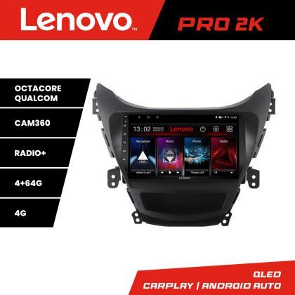 Navigatie Hyundai Elantra 2011-2013 Lenovo Kit-092 8 core QLED 2K 4+64 360 Android Waze USB Navigatie Internet Youtube Radio