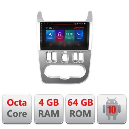 Navigatie Dacia Duster 2010-2012 E-099 Octa Core cu Android Radio Bluetooth Internet GPS WIFI DSP 4+64GB 4G