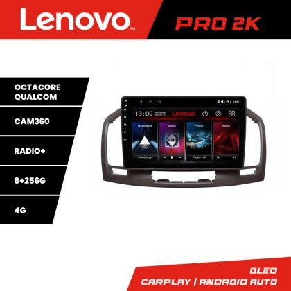 Navigatie Opel Insignia 2009-2013 Lenovo Kit-114 8 core QLED 2K 8+256 360 Android Waze USB Navigatie Internet Youtube Radio