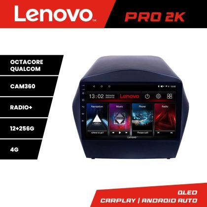 Navigatie Hyundai IX35 Lenovo Kit-361 8 core QLED 2K 12+256 360 Android Waze USB Navigatie Internet Youtube Radio