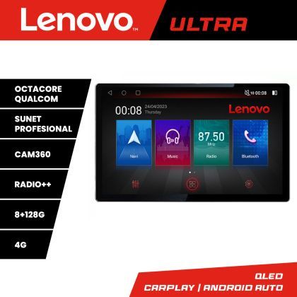 Navigatie Toyota Auris 2013-2017 KIT-auris15 Lenovo 8+128 Qualcomm 2K 13 inch android 4G DSP