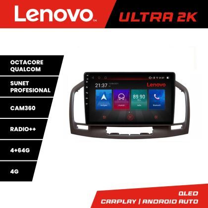 Navigatie Opel Insignia 2009-2013 Lenovo Kit-114 8 core QLED Qualcomm 4+64 360 Android Waze USB Navigatie Internet Youtube Radio