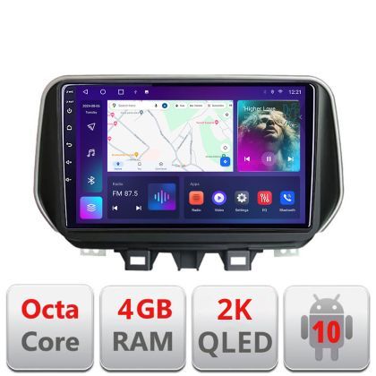 Navigatie HHyundai Tucson 2019- C-1135 Android Octa Core Ecran 2K QLED GPS 4G 4+32GB 360 KIT-1135+EDT-E409-2K