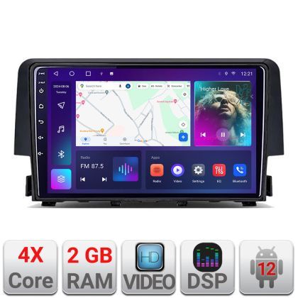 Navigatie Honda Civic 2016-2020  2+32 GB Android Waze USB Navigatie Internet Youtube Radio