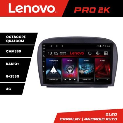 Navigatie Mercedes SL W230 2004-2011 Lenovo Kit-W230 8 core QLED 2K 8+256 360 Android Waze USB Navigatie Internet Youtube Radio