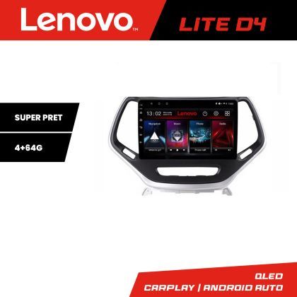 Navigatie Jeep Cherokee 2014-2019 Lenovo Kit-248 4+64 GB Android Waze USB Navigatie Internet Youtube Radio