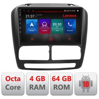 Navigatie Fiat Doblo 2010-2017 si Opel Combo 2010-2017 4+64 GB Octa Core LTE Android radio gps internet Kit-DOB