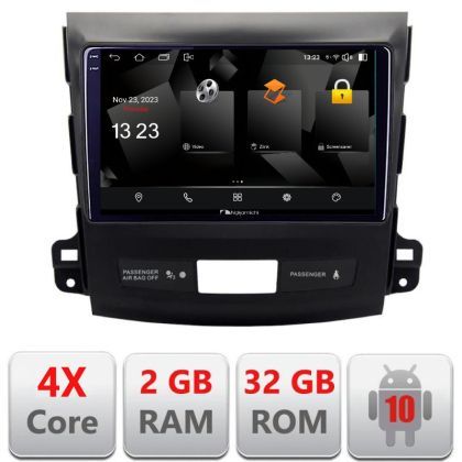 Navigatie Mitsubishi Outlander 2010 5230-056 Android Ecran 720P Quad Core 2+32 carplay android auto