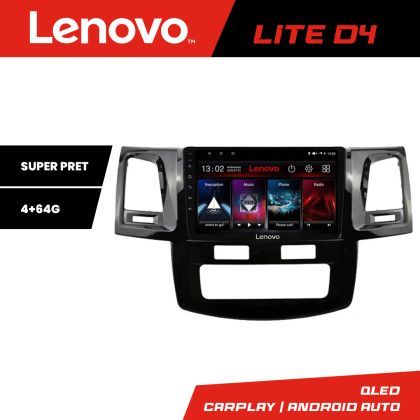 Navigatie Toyota Hilux 2008-2014 Lenovo Kit-143 4+64 GB Android Waze USB Navigatie Internet Youtube Radio