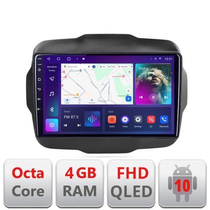 Navigatie Jeep Renegade 2015-2020 B-500 Android Ecran QLED octa core 4+64 carplay android auto KIT-500+EDT-E309V3