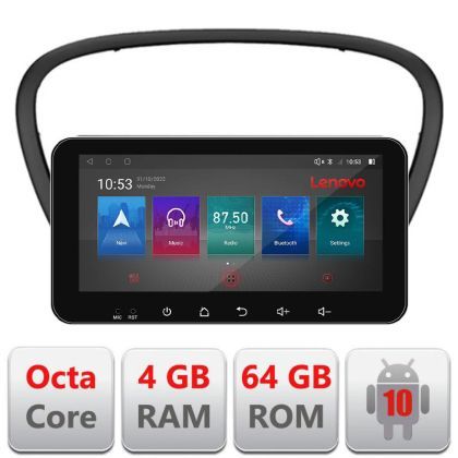 Navigatie Peugeot 607 Android radio gps internet Octa Core 4+64 LTE ecran de 10.33' wide Kit-607+EDT-E511-PRO