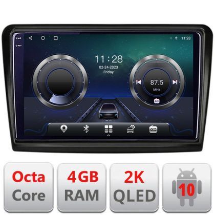 Navigatie Skoda Superb 2 C-SUPERB2 Android Octa Core Ecran 2K QLED GPS 4G 4+32GB 360 KIT-SUPERB2+EDT-E410-2K