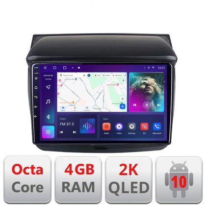 Navigatie Mitsubishi L200 2006-2014 C-094 Android Octa Core Ecran 2K QLED GPS 4G 4+32GB 360 KIT-094+EDT-E409-2K