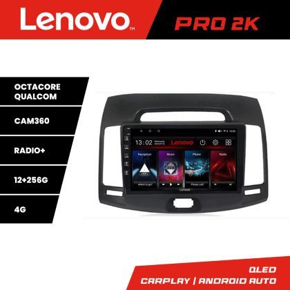 Navigatie Hyundai Elantra 2007-2011 Lenovo Kit-2009 8 core QLED 2K 12+256 360 Android Waze USB Navigatie Internet Youtube Radio