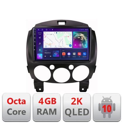 Navigatie Mazda 2 2007-2013 Android ecran Qled 2K Octa core 4+32 Kit-mazda2+EDT-E409-2K