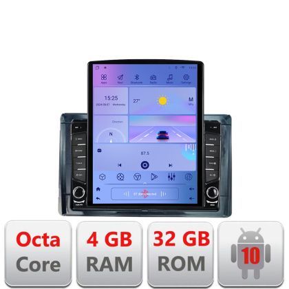 Navigatie Toyota 2DIN G-TY2DIN ecran tip TESLA 9.7" cu Android Radio Bluetooth Internet GPS WIFI 4+32GB DSP 4G Octa Co