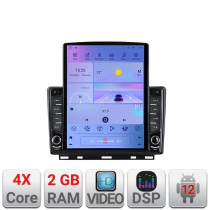 Navigatie Renault Clio 5 ecran tip TESLA 9.7" cu Android Radio Bluetooth Internet GPS WIFI 2+32 DSP Quad Core