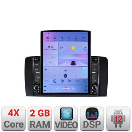 Navigatie Mercedes Clasa R K-215 ecran tip TESLA 9.7" cu Android Radio Bluetooth Internet GPS WIFI 2+32 DSP Quad Core