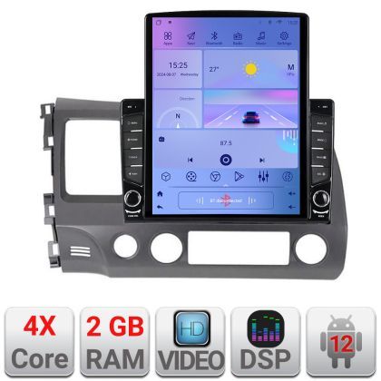 Navigatie Honda Civic 2005-2011 K-044 ecran tip TESLA 9.7" cu Android Radio Bluetooth Internet GPS WIFI 2+32 DSP Quad