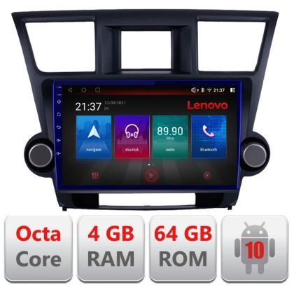 Navigatie Toyota Highlander 2007-2013 Android radio gps internet Octa Core 4+64 LTE Kit-highlander+EDT-E510-PRO