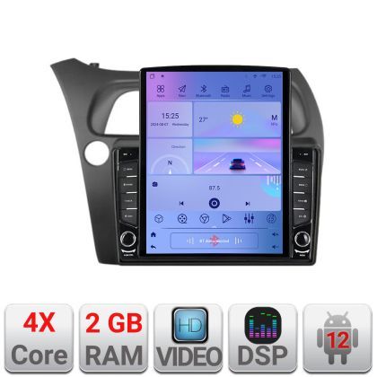 Navigatie Honda Civic Hatchback 2006-2012 K-hatchback ecran tip TESLA 9.7" cu Android Radio Bluetooth Internet GPS WIF