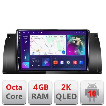 Navigatie BMW E39 si E53 C-082 Android Octa Core Ecran 2K QLED GPS 4G 4+32GB 360 KIT-082+EDT-E409-2K