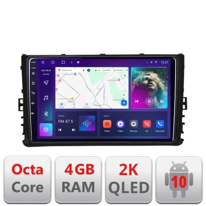 Navigatie Toyota Corolla 2017-2018 C-AURIS-2017 Android Octa Core Ecran 2K QLED GPS 4G 4+32GB 360 KIT-auris-2017+EDT-E409-2K