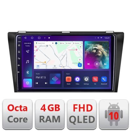 Navigatie Mazda 3 2004-2009 B-161 Android Ecran QLED octa core 4+64 carplay android auto KIT-161+EDT-E309V3