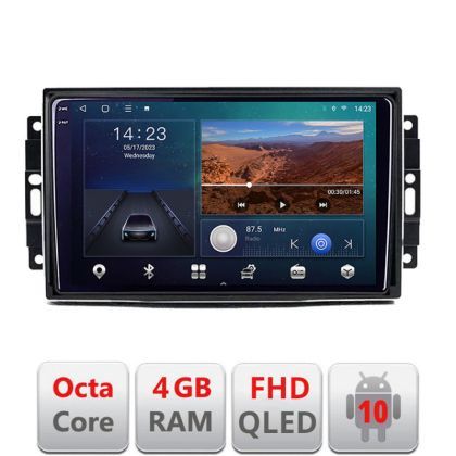 Navigatie Chrysler Jeep B-202 Android Ecran QLED octa core 4+64 carplay android auto KIT-202+EDT-E310V3