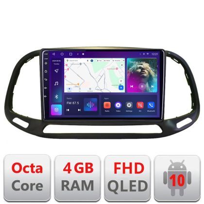 Navigatie Fiat Doblo 2015-2018 B-DOBLO15 Android Ecran QLED octa core 4+64 carplay android auto KIT-DOBLO15+EDT-E309V3