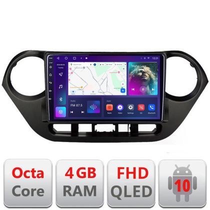 Navigatie HHyundai I10 2013-2019 B-HY38 Android Ecran QLED octa core 4+64 carplay android auto KIT-HY38+EDT-E309V3