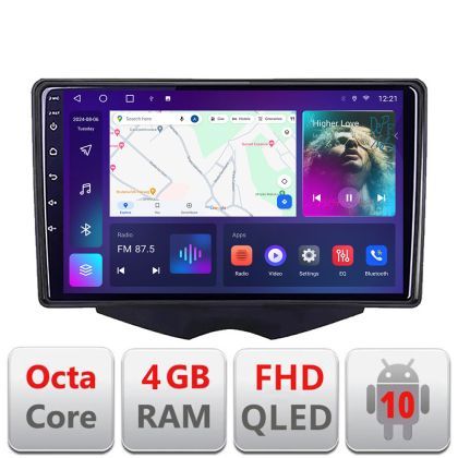 Navigatie Hyundai Veloster Android Ecran QLED octa core 4+64 carplay android auto kit-veloster+EDT-E309V3