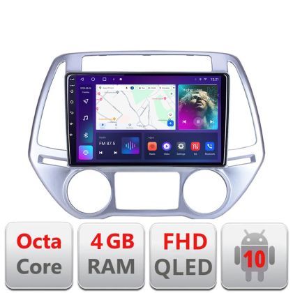 Navigatie HHyundai I20 2011-2014 manual si automat Android radio gps internet quad core 4+64 carplay android auto Kit-i20-2012+EDT-E309v3