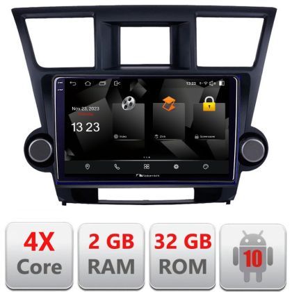 Navigatie Toyota Highlander 2007-2013 Android Ecran 720P Quad Core 2+32 carplay android auto