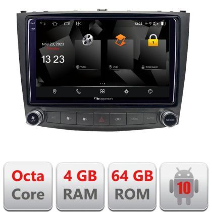 Navigatie Lexus IS 2005-2011 5510- IS Android Octa Core 720p 4+64 DSP 360 camera carplay android auto