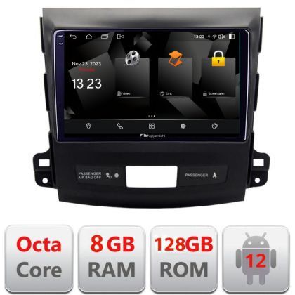 Navigatie Mitsubishi Outlander 2010 5960Pro-056 Android Octa Core Qualcomm 2K Qled 8+128 DTS DSP 360 4G Optical