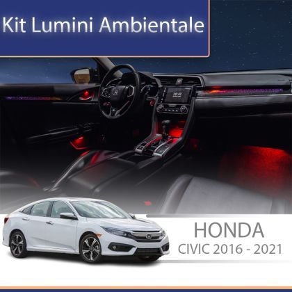 Lumini ambientale Honda Civic 2016-2021 set complet control telefon sau sistem original