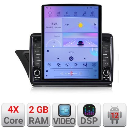 Navigatie Audi A4 A5 B8 cu MMI3G Android radio gps internet quad core 2+32 ecran vertical 9.7" KIT-a4-3G+EDT-E708