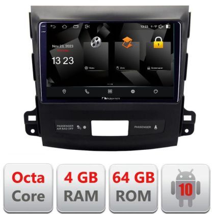 Navigatie Mitsubishi Outlander 2010 5510-056 Android Octa Core 720p 4+64 DSP 360 camera carplay android auto v2