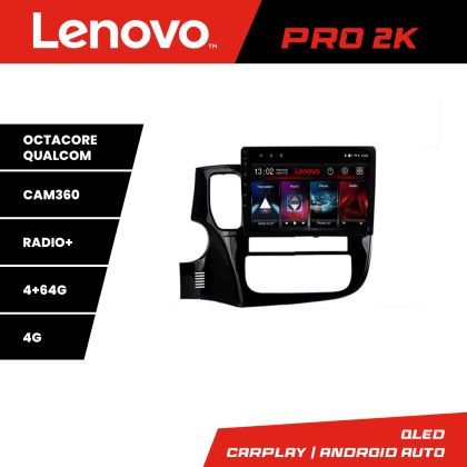 Navigatie Mitsubishi Outlander 2014- Lenovo Kit-1230 8 core QLED 2K 4+64 360 Android Waze USB Navigatie Internet Youtube Radio