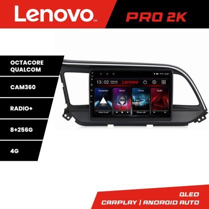 Navigatie Hyundai Elantra 2018- Lenovo Kit-1581 8 core QLED 2K 8+256 360 Android Waze USB Navigatie Internet Youtube Radio