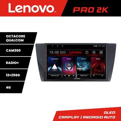 Navigatie BMW Seria 3 E90 Lenovo Kit-095 8 core QLED 2K 12+256 360 Android Waze USB Navigatie Internet Youtube Radio