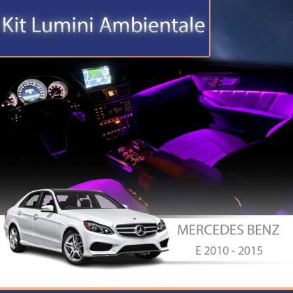 Lumini ambientale Mercedes E W212 2010-2015 dedicat set complet control telefon sau sistem original