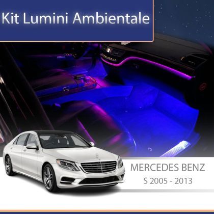 Lumini ambientale Mercedes W221-LIGHTS 2005-2013 dedicat set complet control telefon sau sistem original